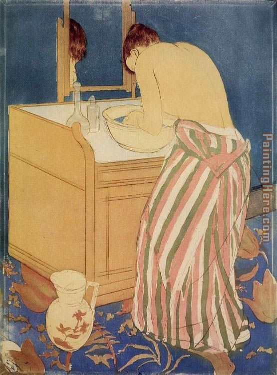 The Bath I painting - Mary Cassatt The Bath I art painting